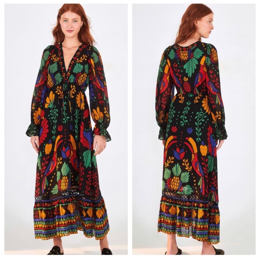 Anthropologie x Farm Rio Georgette Maxi Dress NWT 1X